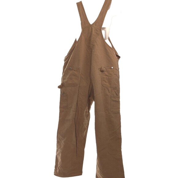 VTG Carhartt Mens 54x30 ? No Size Tag Brown Duck Canvas Bib Overall Double Knee - Picture 10 of 16